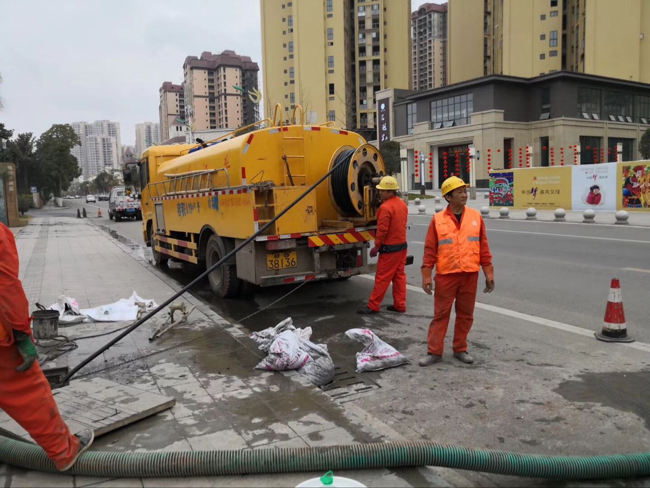 干驿镇排污管道清淤-管道清洗
